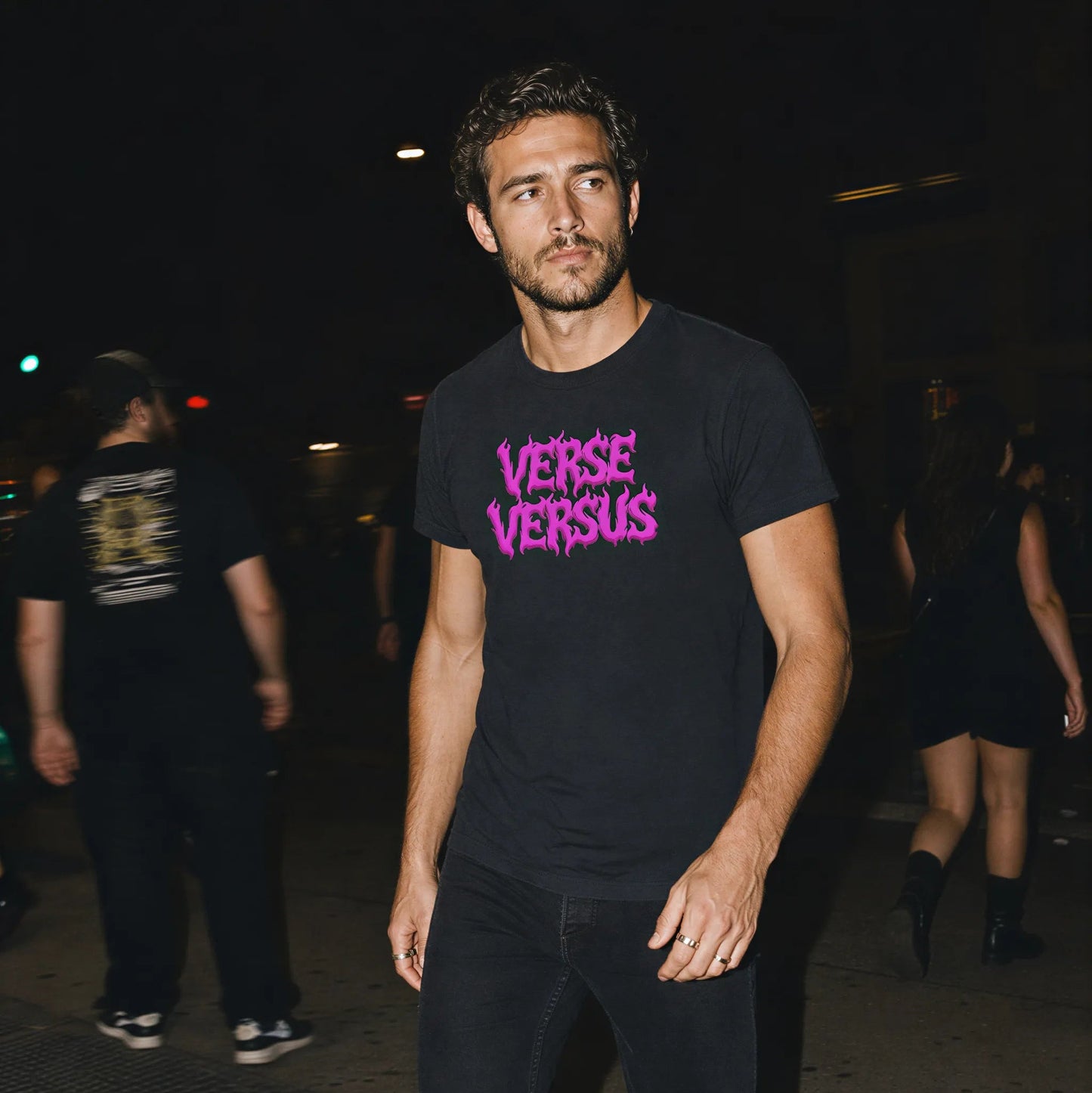 Purple Metal Verse Versus Logo Tee